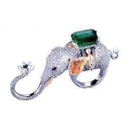 2011 New concept of Two finger Ring auctioned by Sotheby’s for social cause of saving Elephant’s worldwide
