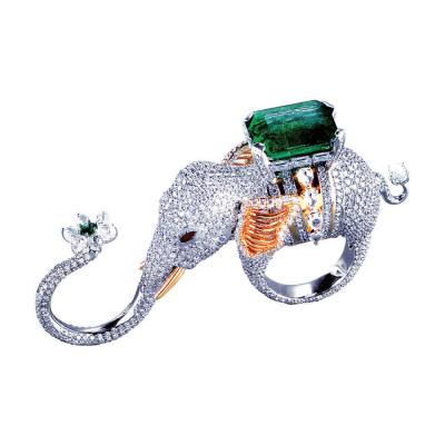 2011 New concept of Two finger Ring auctioned by Sotheby’s for social cause of saving Elephant’s worldwide