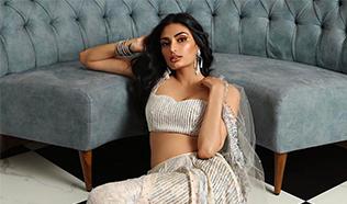 Athiya Shetty in Narayan Jewellers earrings for Designer Shehla Khan shoot.