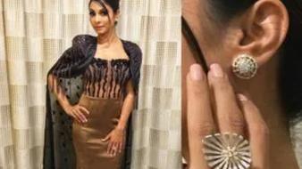 Tanisha Mukherjee in Narayan Jewellers’ earrings at the Filmfare Awards.
